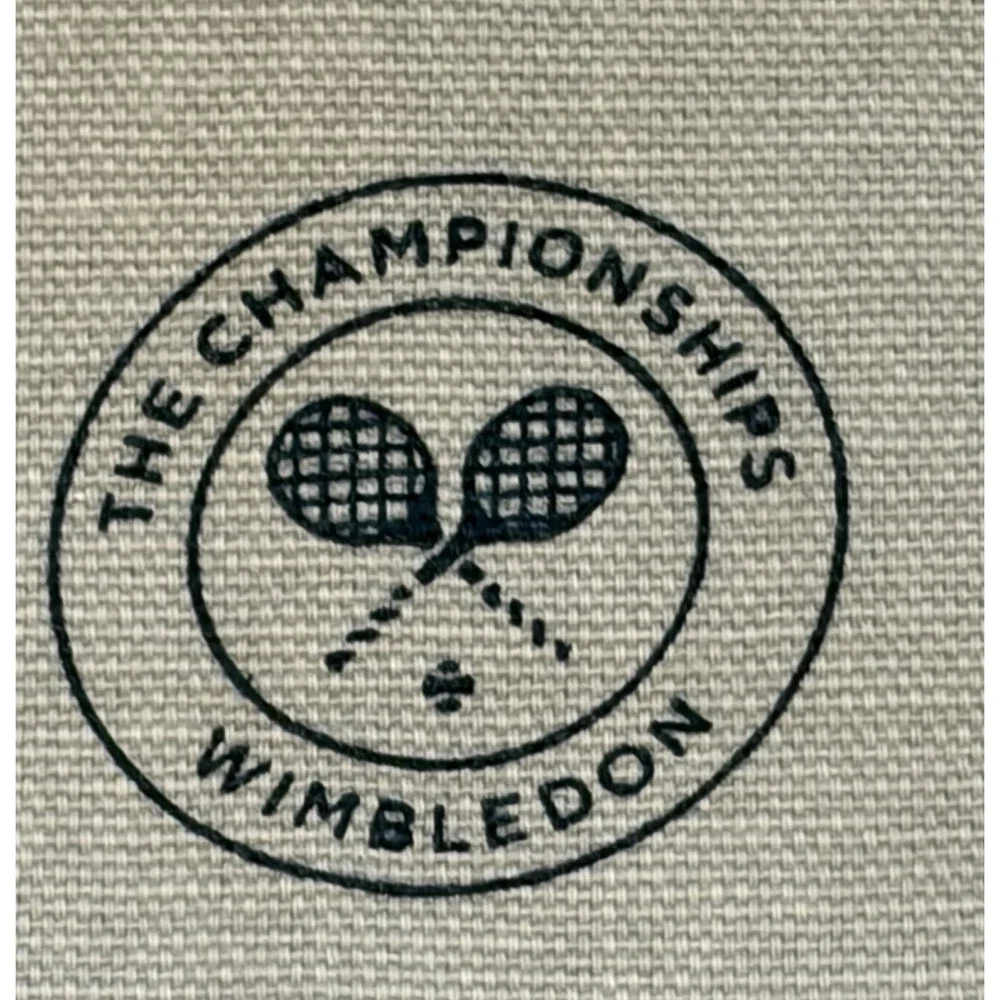 Wimbledon Championships Tea Towel Purple Floral Sage Green 100% Cotton